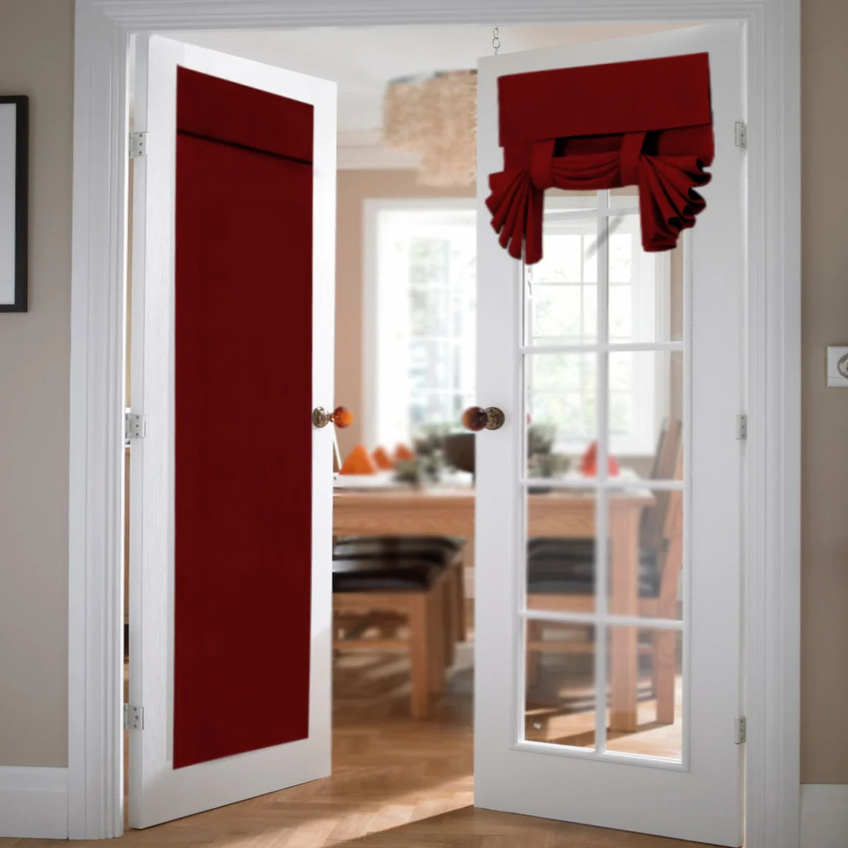 Rideau de porte occultant thermique pour porte-fenêtre et entrée