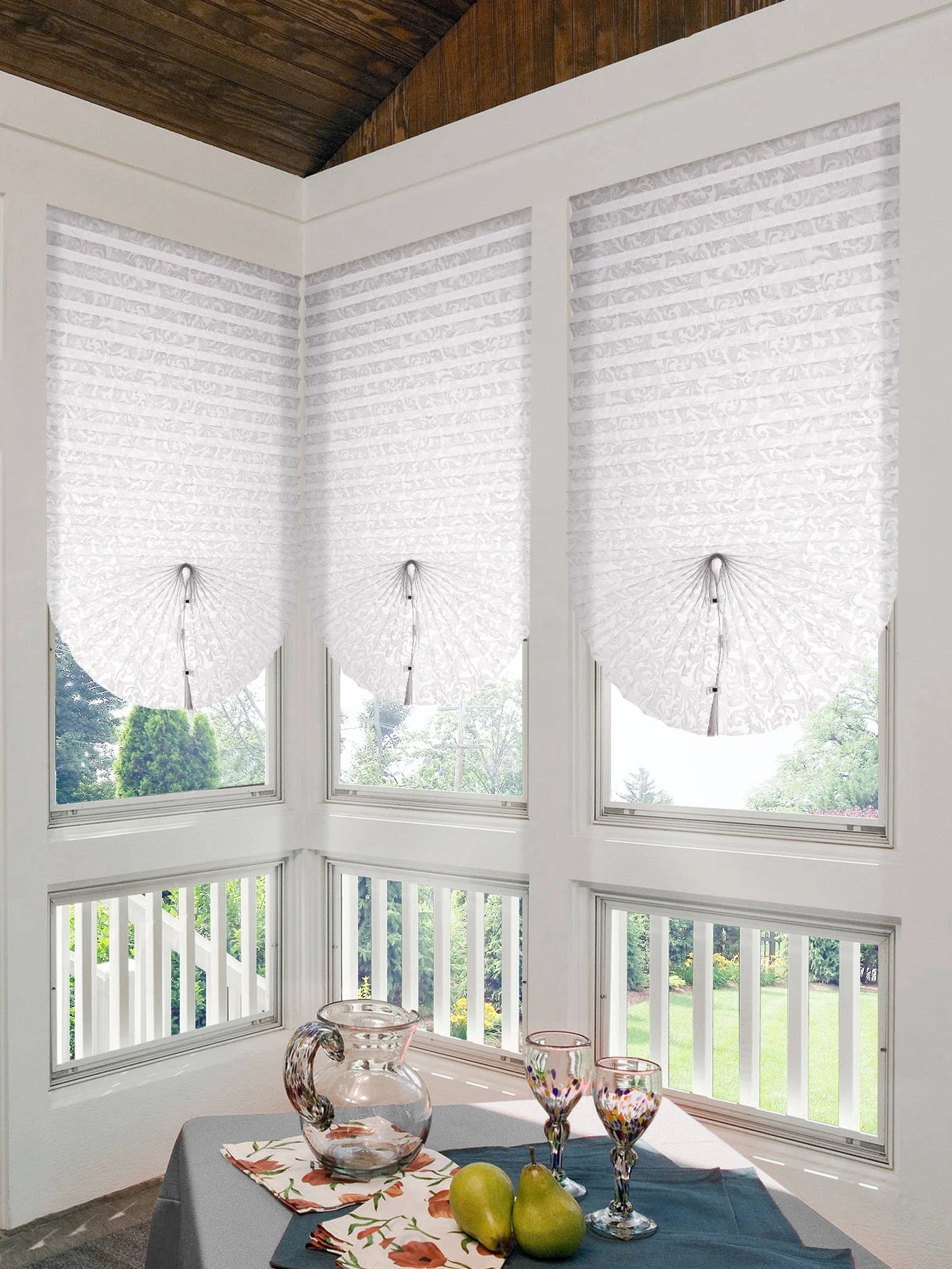 Store plissé occultant sans perçage en tissu non tissé ajustable pour fenêtre