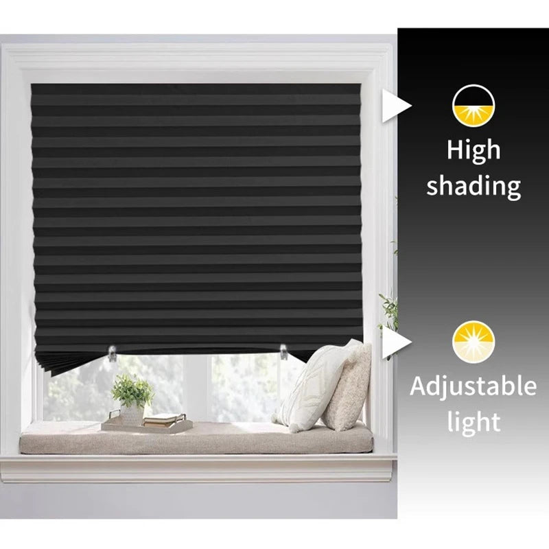 Store plissé auto-adhésif | Rideau occultant | Facile à installer | Filtrage de lumière ajustable