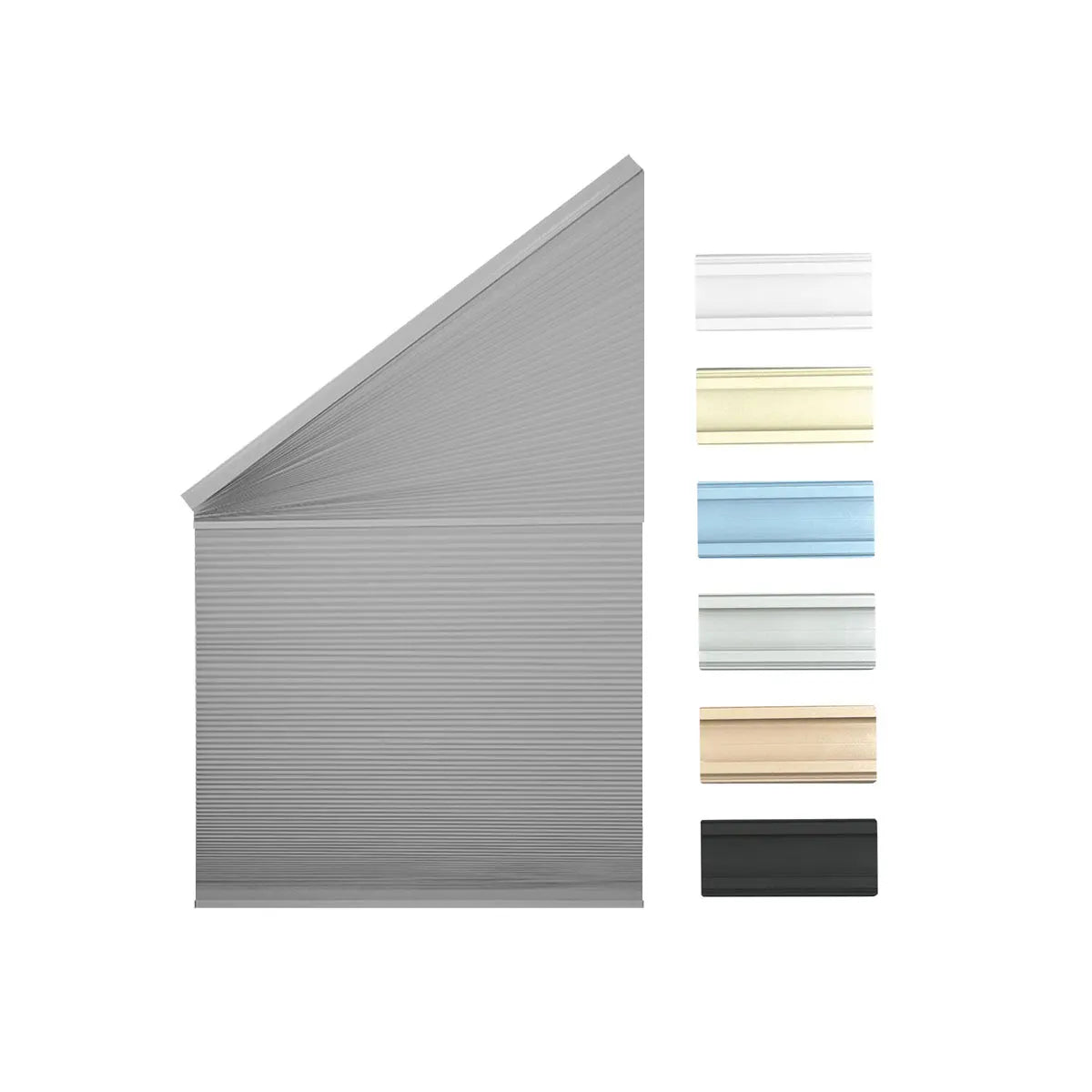 Store cellulaire occultant motorisé sur mesure pour fenêtre inclinée isolation thermique