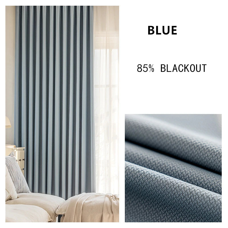 Rideau occultant jacquard double face 85 % pour salon et chambre