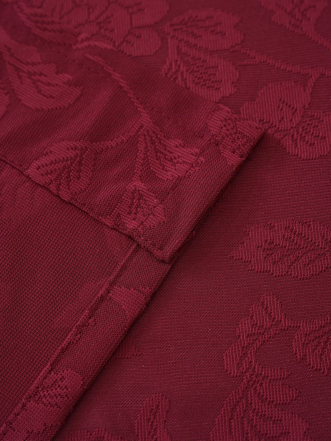 Voilage rouge en dentelle florale tamisant élégant pour salon et chambre (1 pièce)