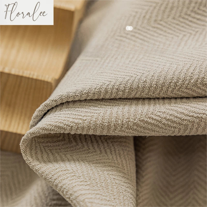 Rideau occultant chenille chevron épais pour salon et chambre