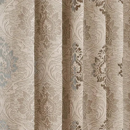 Rideau jacquard fleuri tamisant en polyester pour chambre