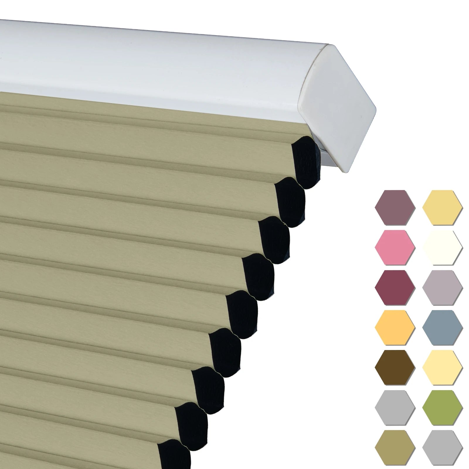 Store cellulaire alvéolaire occultant thermique sans cordon sur mesure pour fenêtre