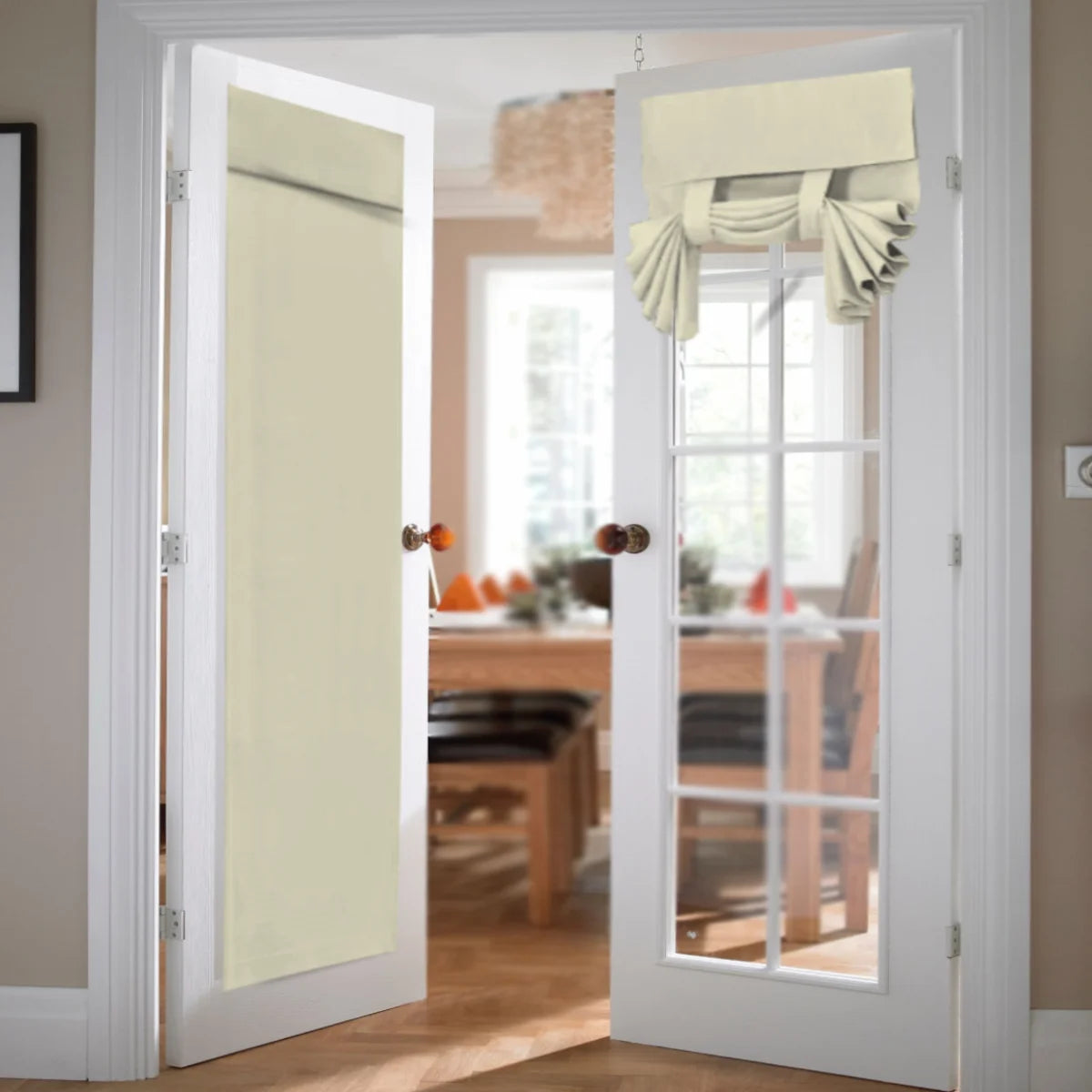 Rideau de porte occultant thermique pour porte-fenêtre et entrée