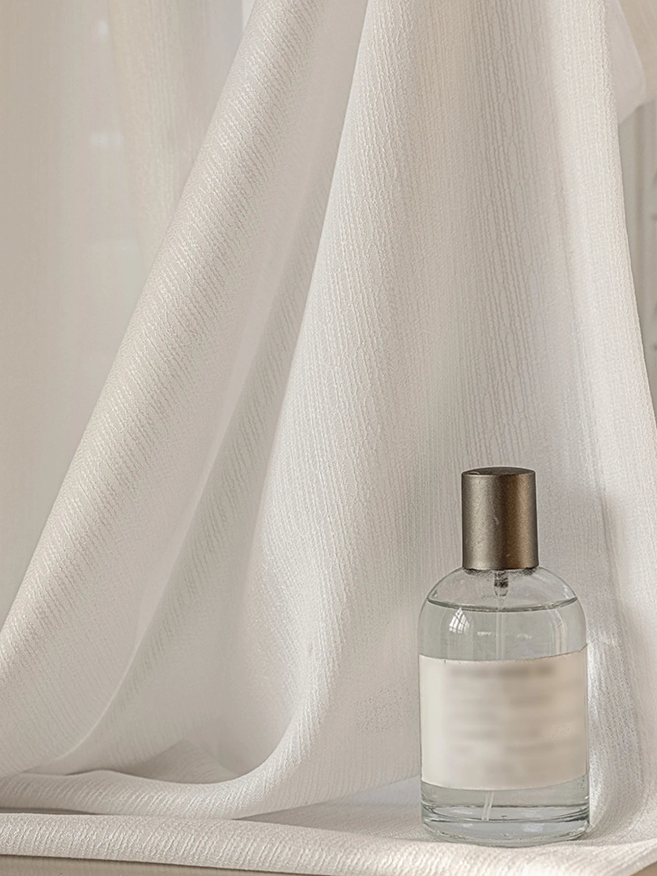 Rideau en voile blanc – Tulle translucide style japonais pour salon, balcon et fenêtre