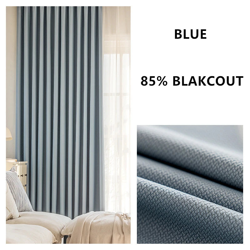 Rideau occultant jacquard double face 85 % pour salon et chambre