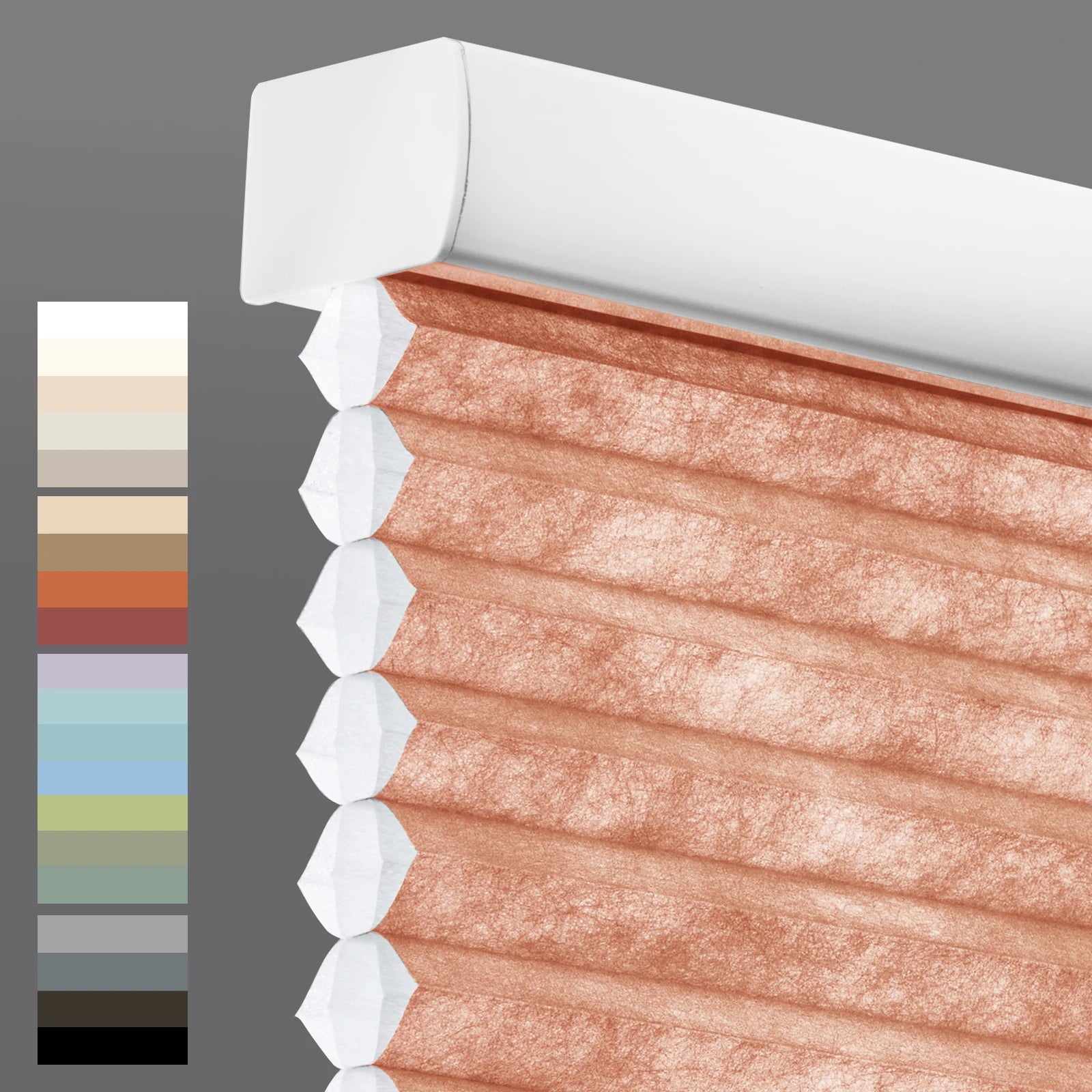 Stores cellulaires sans cordon – Protection de la vie privée, filtre de lumière, stores pliés en polyester, taille personnalisée