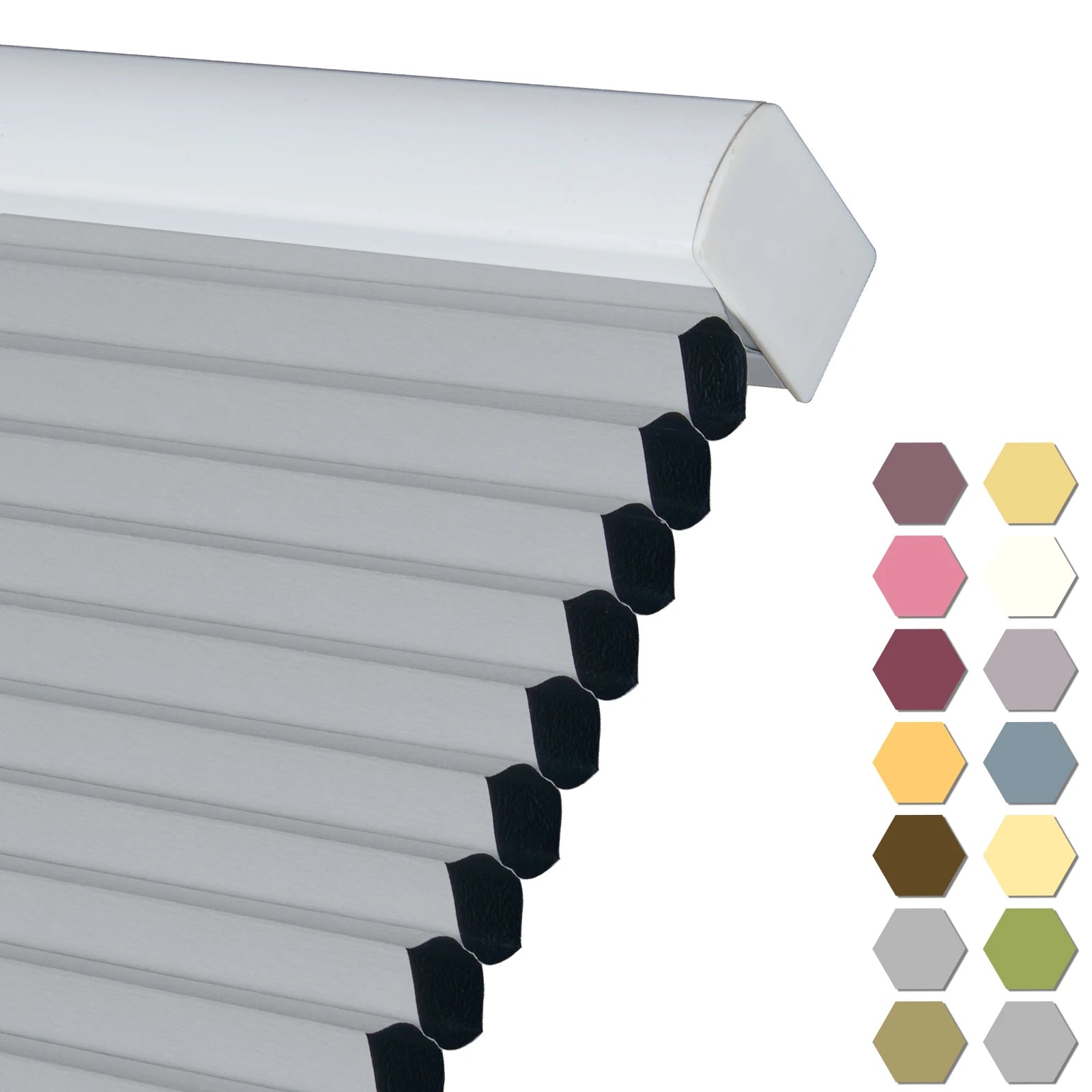 Store cellulaire alvéolaire occultant thermique sans cordon sur mesure pour fenêtre