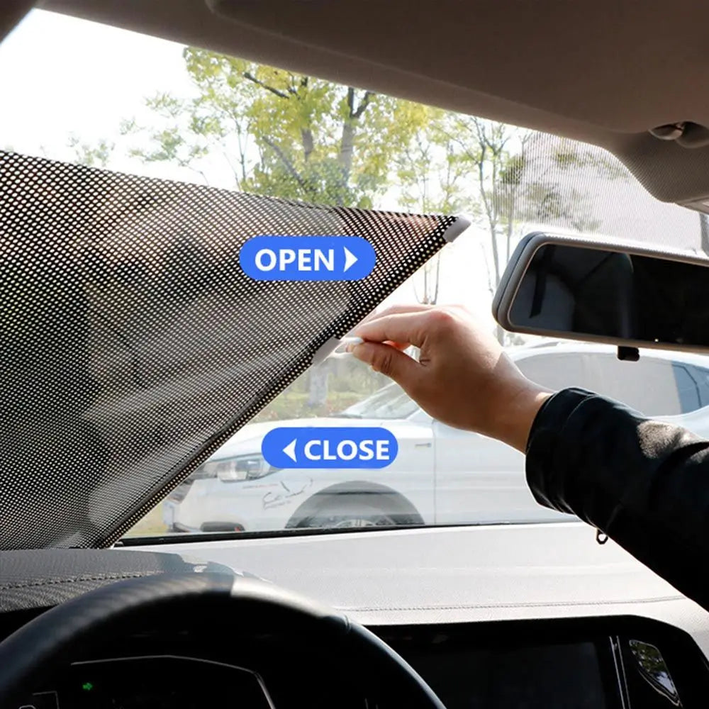 Store enrouleur occultant sans perçage à ventouses anti chaleur pour fenêtre et voiture