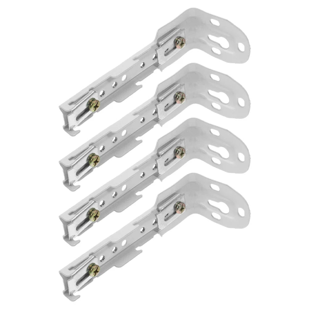 Supports muraux métalliques pour tringle à rideaux double (4 pièces)