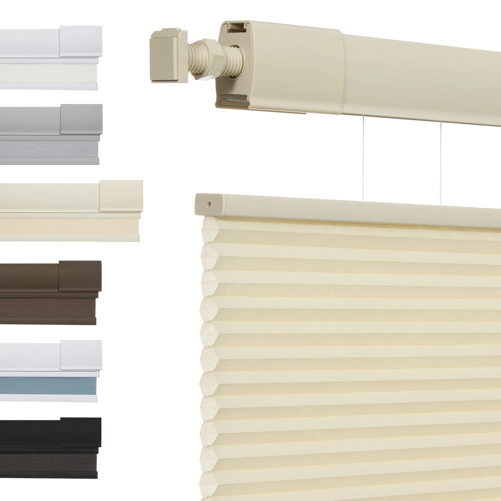 Stores cellulaires sans perçage – Isolation thermique et réduction du bruit, système sans cordon