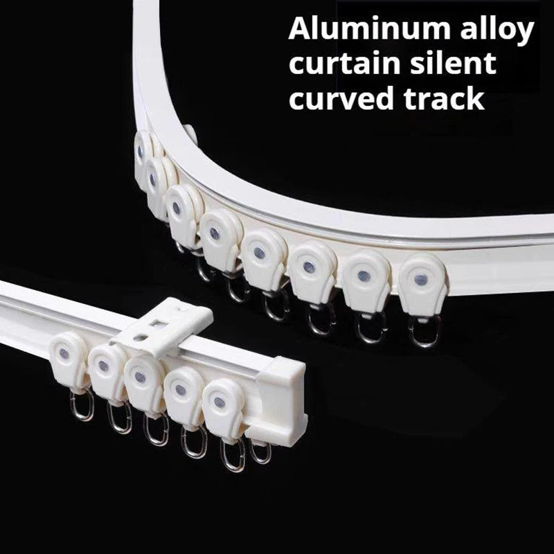 Rail de rideau flexible et pliable en aluminium pour fenêtre et séparation