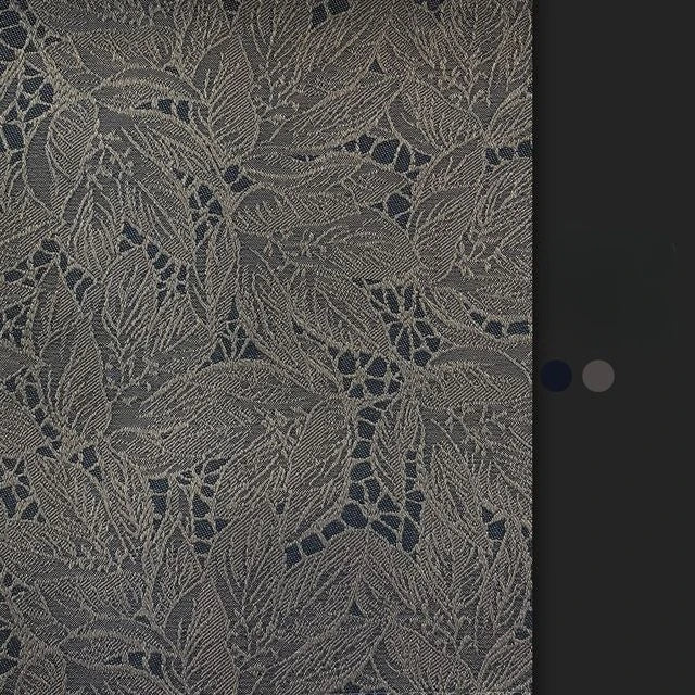 Rideau occultant jacquard dentelle effet feuille pour chambre et salon