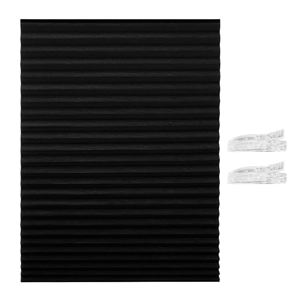 Store plissé adhésif sans perçage en tissu non tissé occultant pour fenêtre