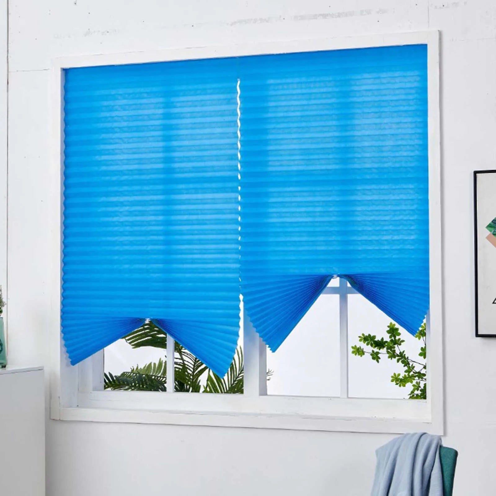 Stores plissés en papier léger – Filtrage de lumière, installation facile, pour fenêtres lucarne (1 store)