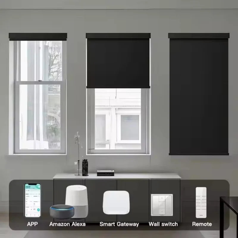 Store motorisé 100% occultant | Télécommande et contrôle via App | Compatible Apple Homekit et Google Home