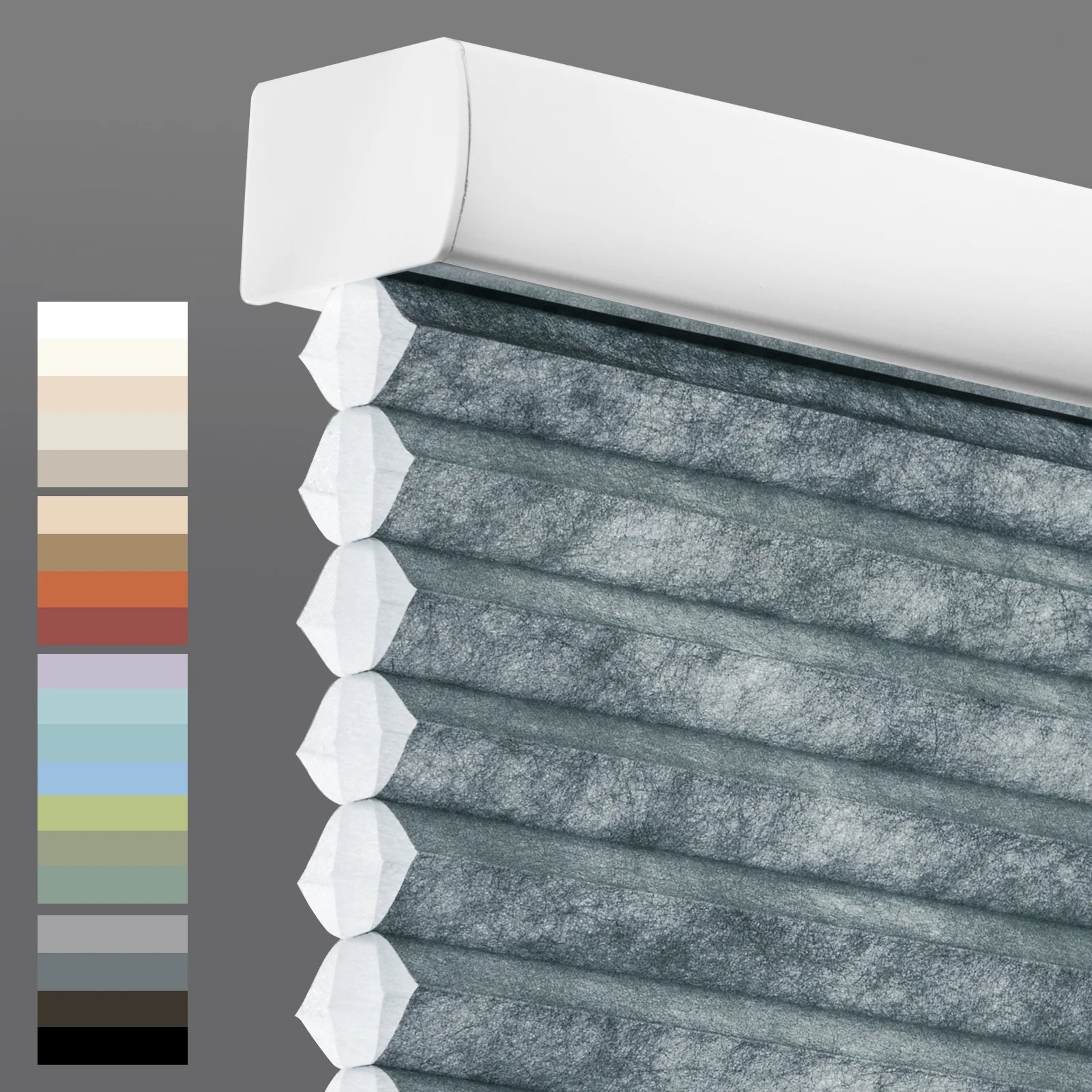 Stores cellulaires sans cordon – Protection de la vie privée, filtre de lumière, stores pliés en polyester, taille personnalisée