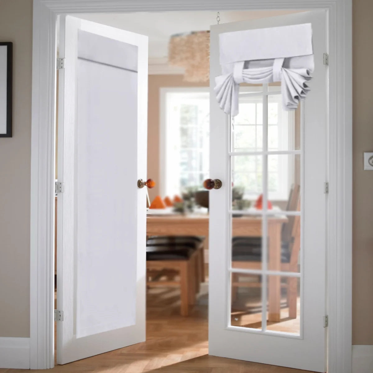 Rideau de porte occultant thermique pour porte-fenêtre et entrée
