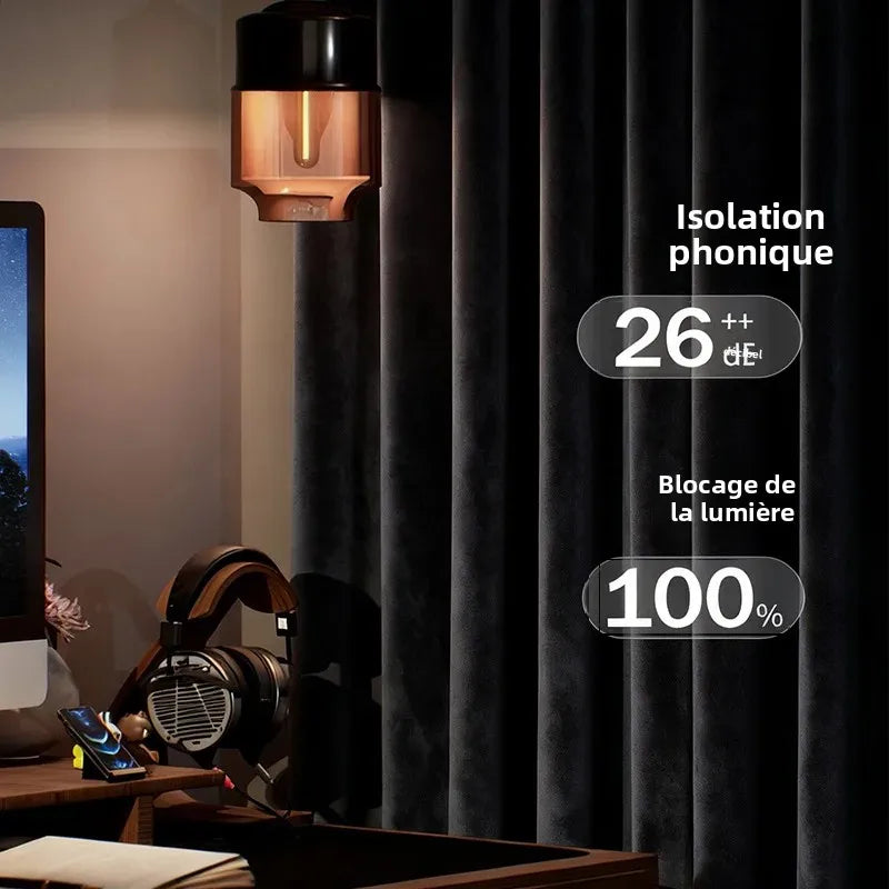 Rideau occultant insonorisant thermique pour salon et chambre