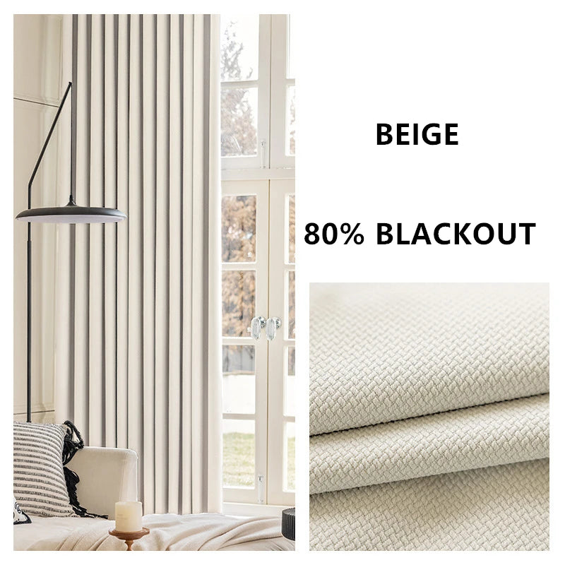 Rideau occultant jacquard double face 85 % pour salon et chambre