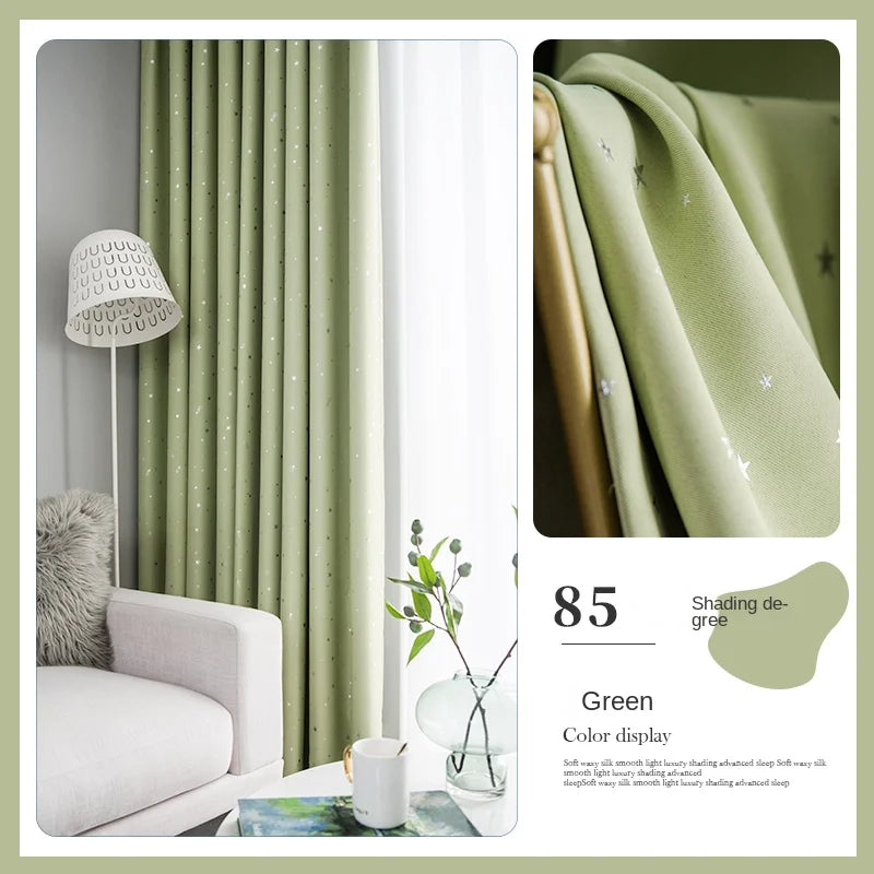 Rideau occultant enfant motif étoiles moderne pour chambre (1 panneau)