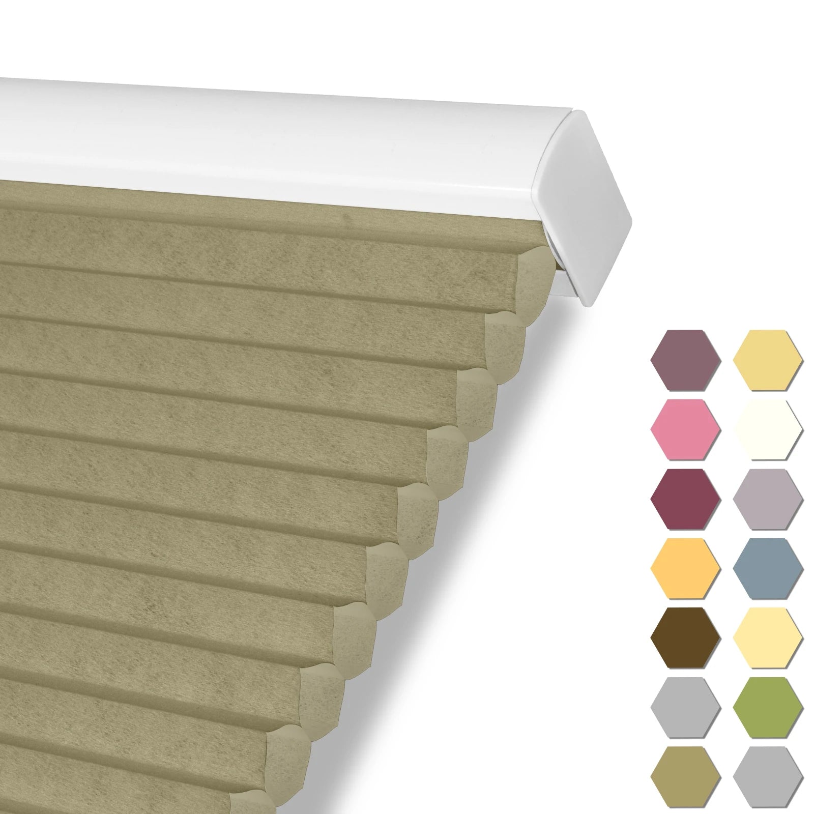 Store cellulaire alvéolaire occultant thermique sans cordon sur mesure pour fenêtre