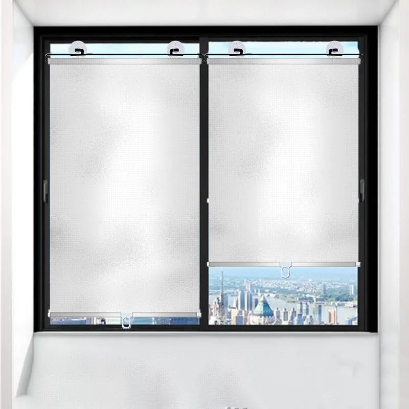 Store enrouleur à ventouse rétractable pour fenêtre – Protection solaire, installation facile