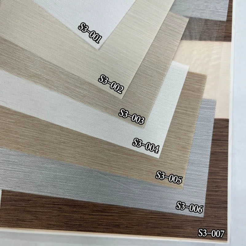 Store zébré manuel en tissu Picasso – Stores à ressorts, personnalisables, pour fenêtres françaises