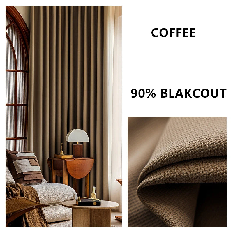 Rideau occultant jacquard double face 85 % pour salon et chambre