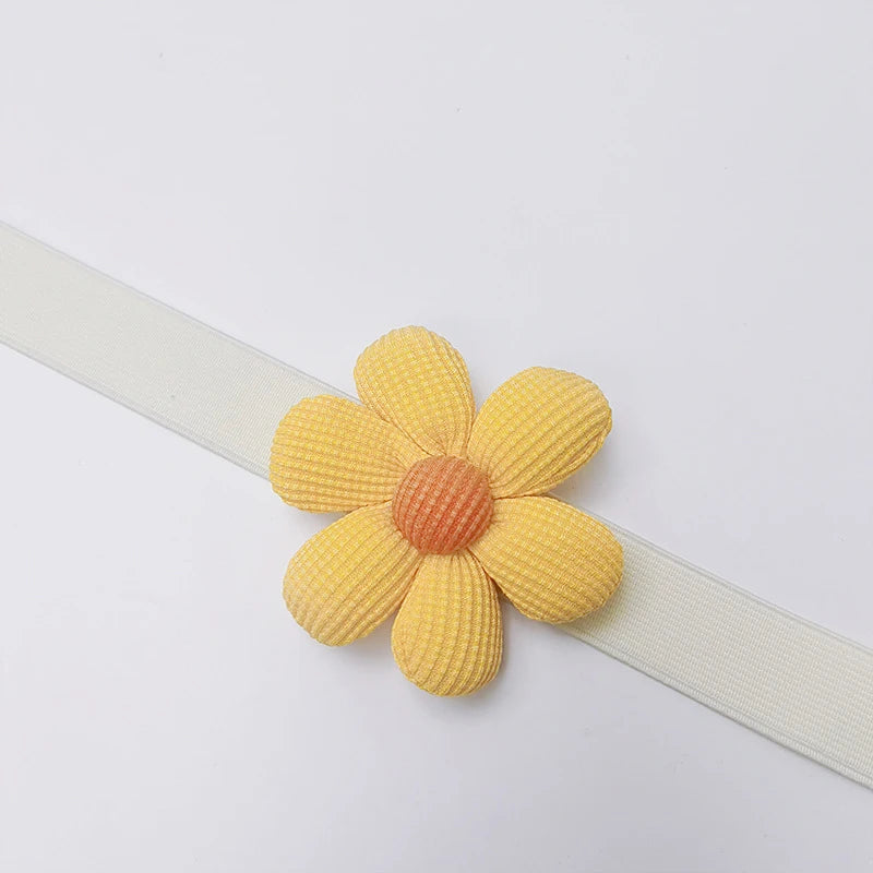 Embrasse de rideau fleur en relief avec bande élastique