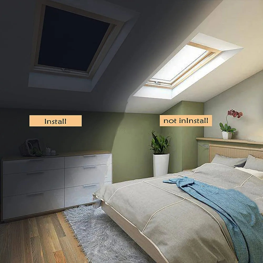Rideau occultant portable adhésif 100% blackout thermique sans perçage pour fenêtre