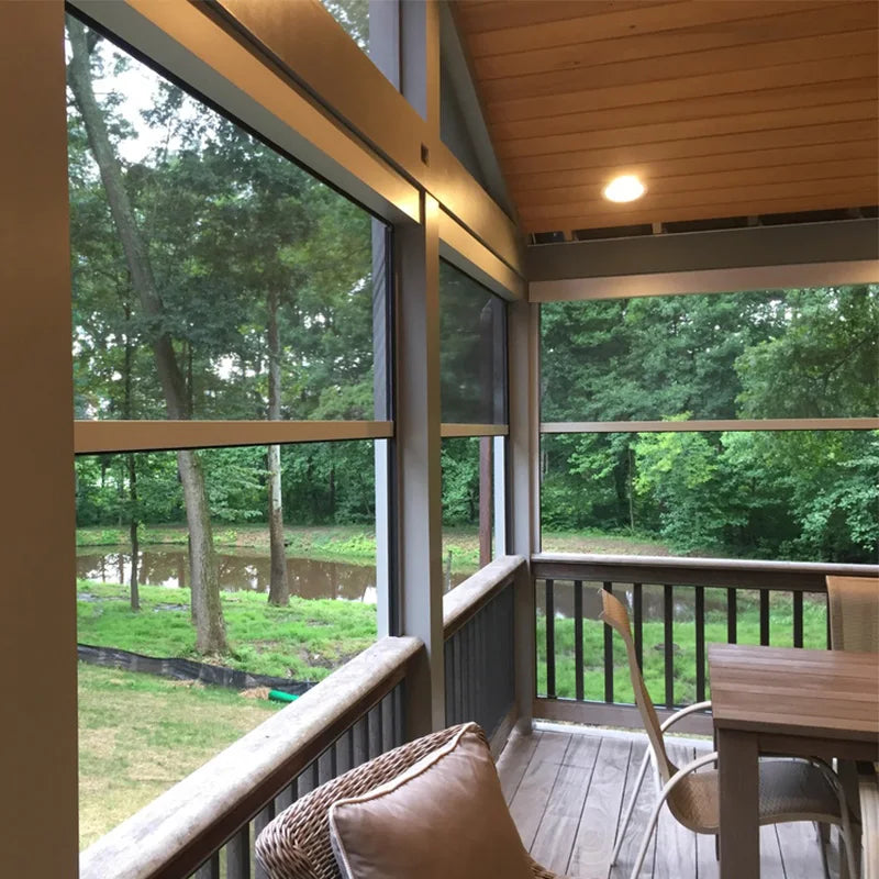 Store Transparent PVC enroulable pour Pergola Extérieure – Rideau Windproof, Écran Résistant aux Intempéries, 0.8mm d'Épaisseur