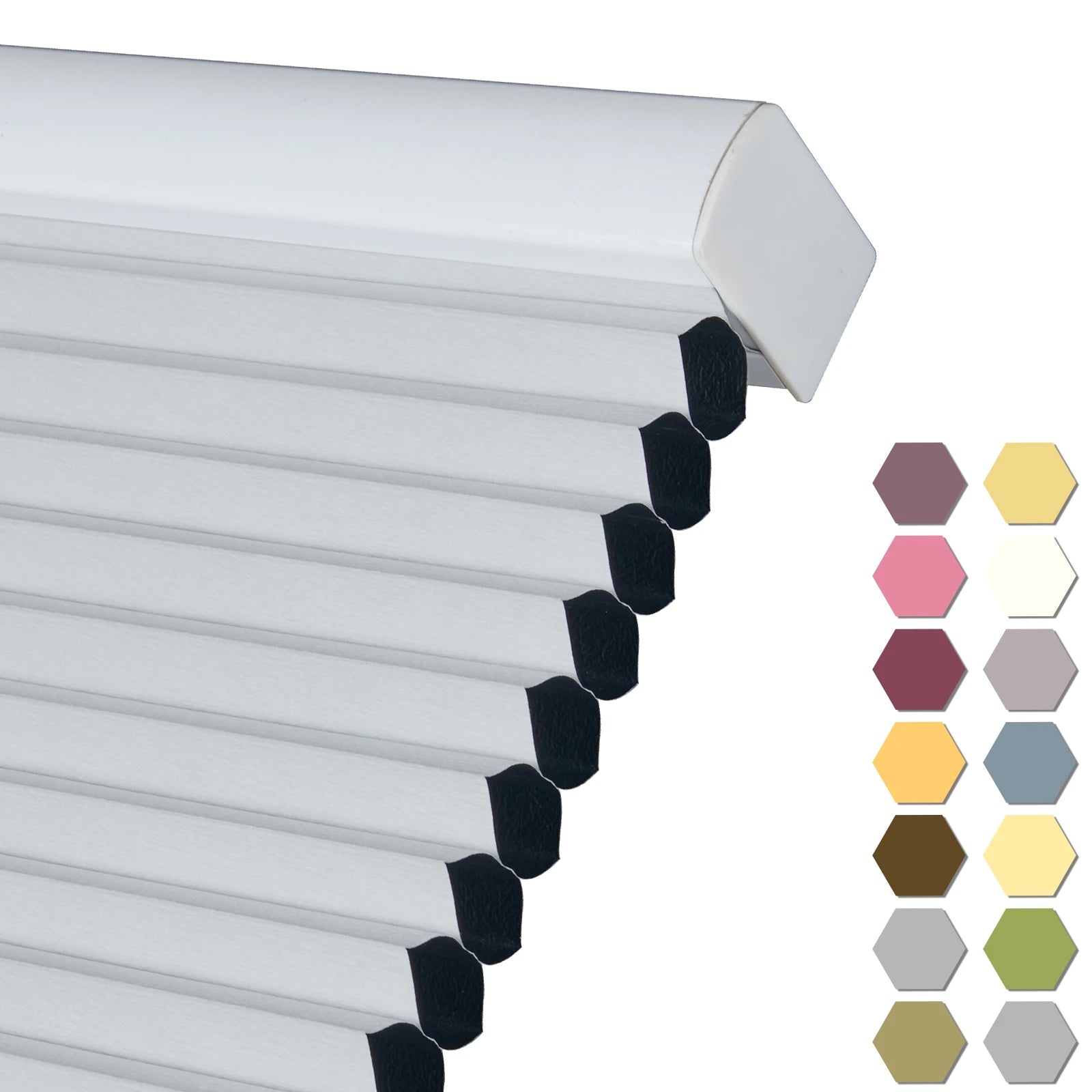 Store cellulaire alvéolaire occultant thermique sans cordon sur mesure pour fenêtre