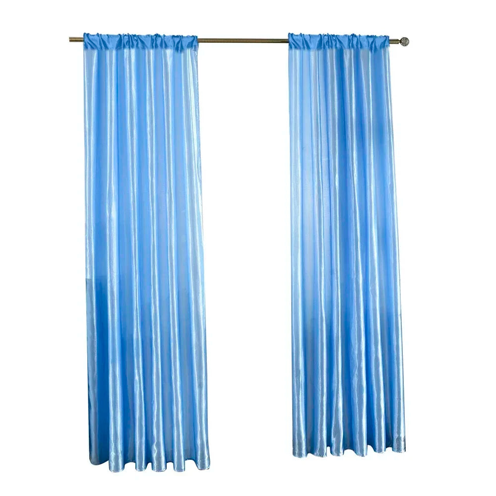 Rideau voilage coloré polyester semi-occultant moderne pour salon ( 1 pièce )