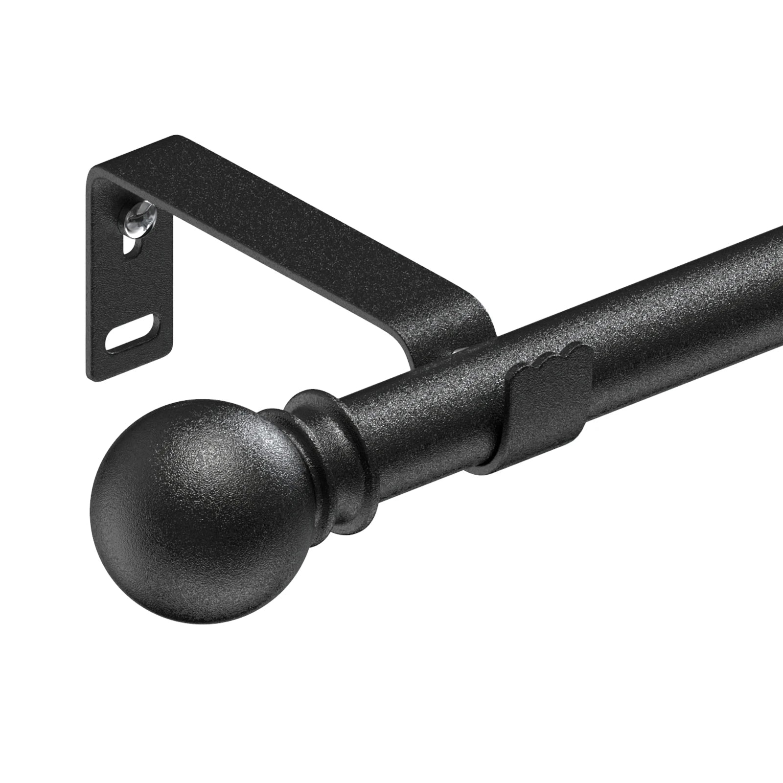 Tringle rideau extensible décorative en métal noir ou blanc pour fenêtre