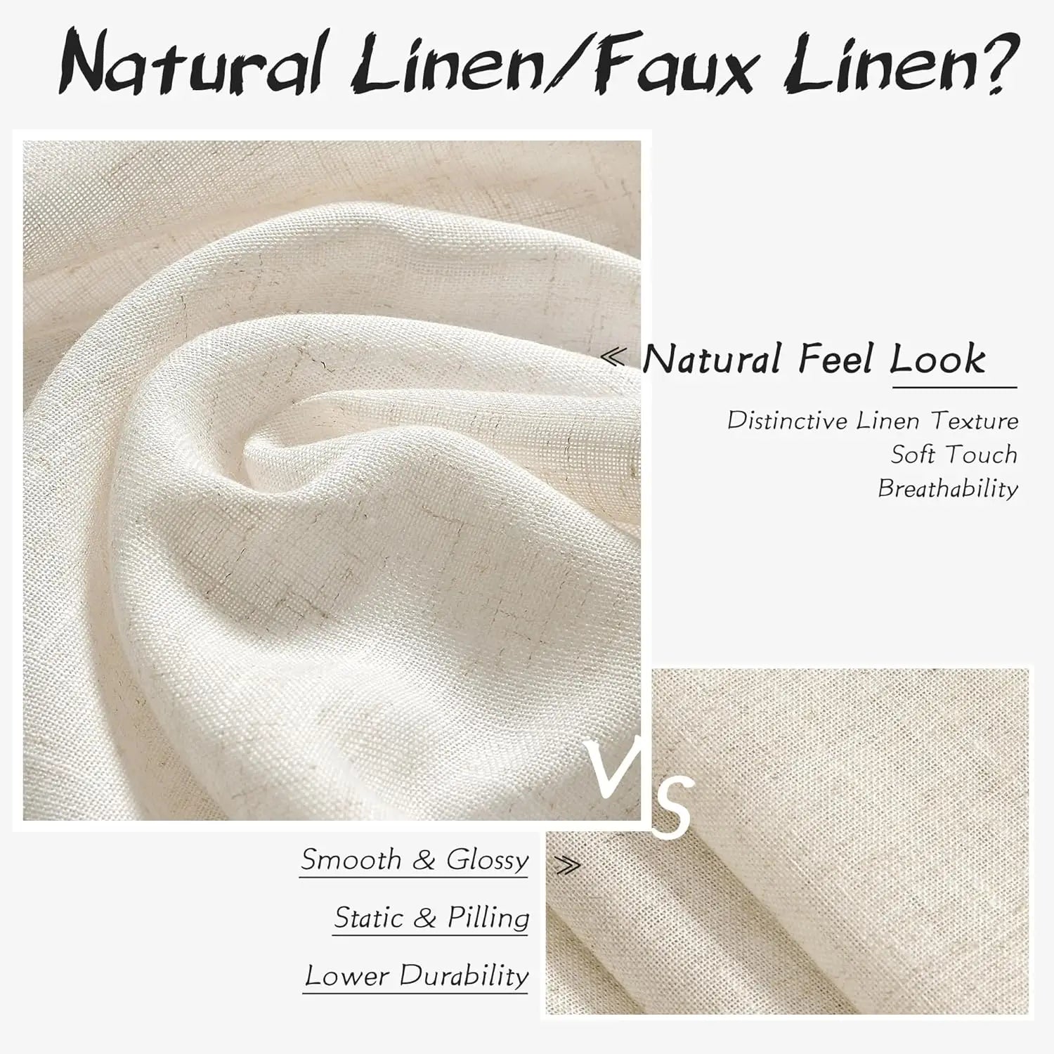 Rideau voilage en lin et polyester tamisant grande hauteur