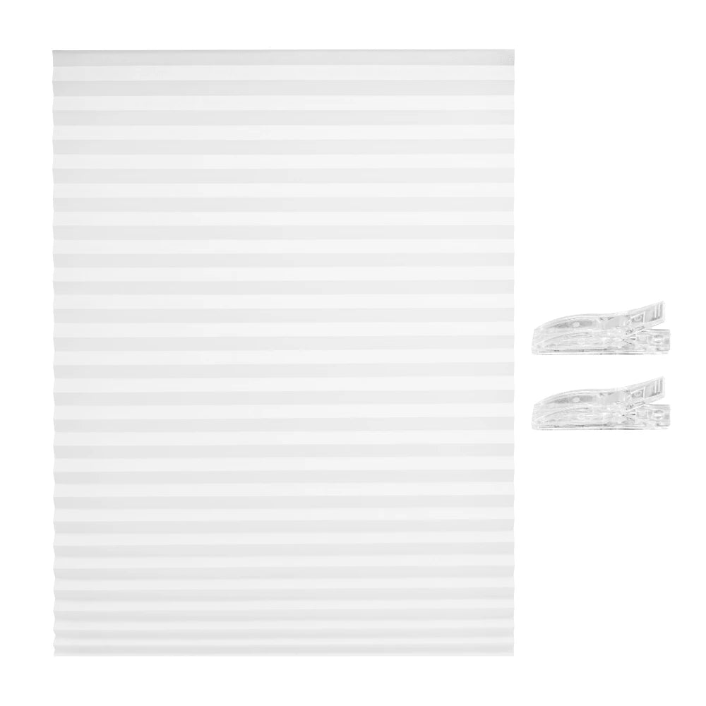 Store plissé adhésif sans perçage en tissu non tissé occultant pour fenêtre
