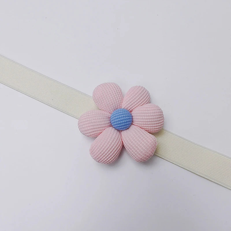 Embrasse de rideau fleur en relief avec bande élastique