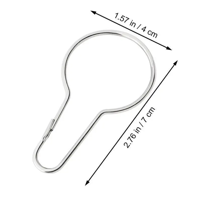 Lot de 12/20 crochets pour rideaux de douche en forme de gourde