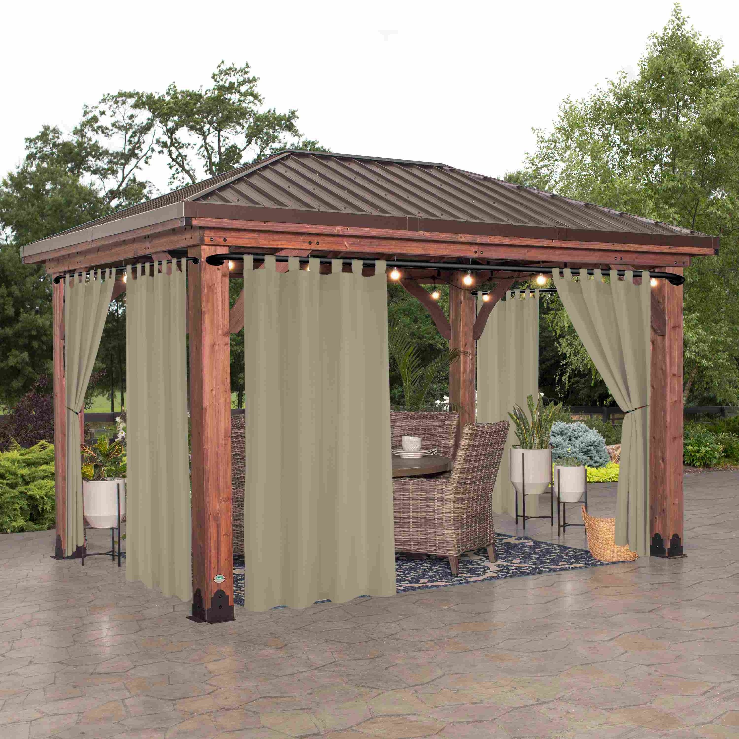 Rideau extérieur occultant pour pergola et terrasse – 1 panneau
