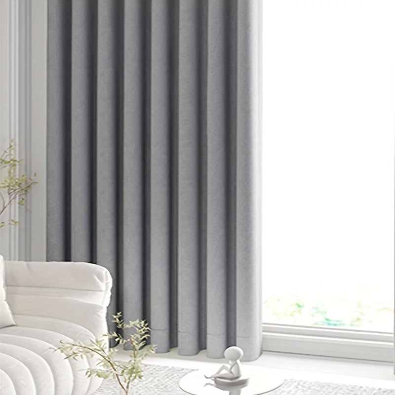 Rideau occultant épais gris moderne en polyester pour chambre
