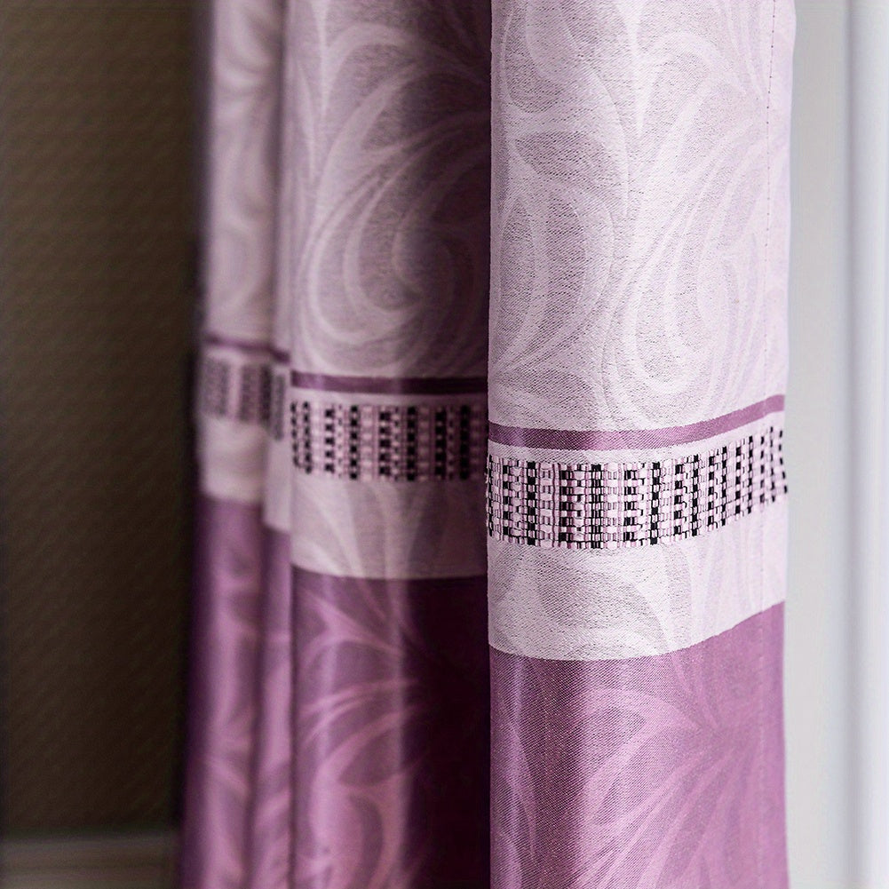 Rideau occultant jacquard vintage motif géométrique pour salon et chambre