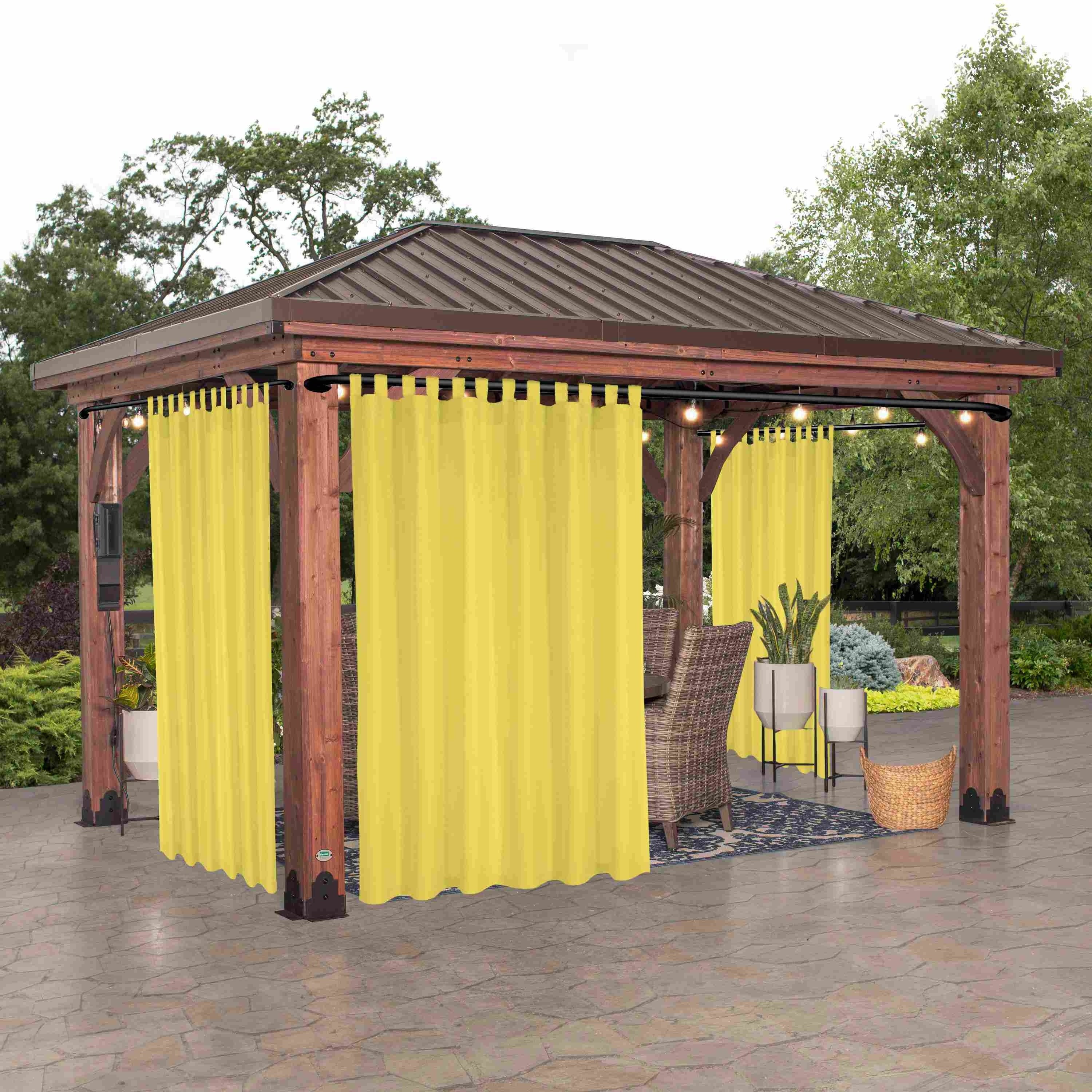 Rideau extérieur occultant pour pergola et terrasse – 1 panneau