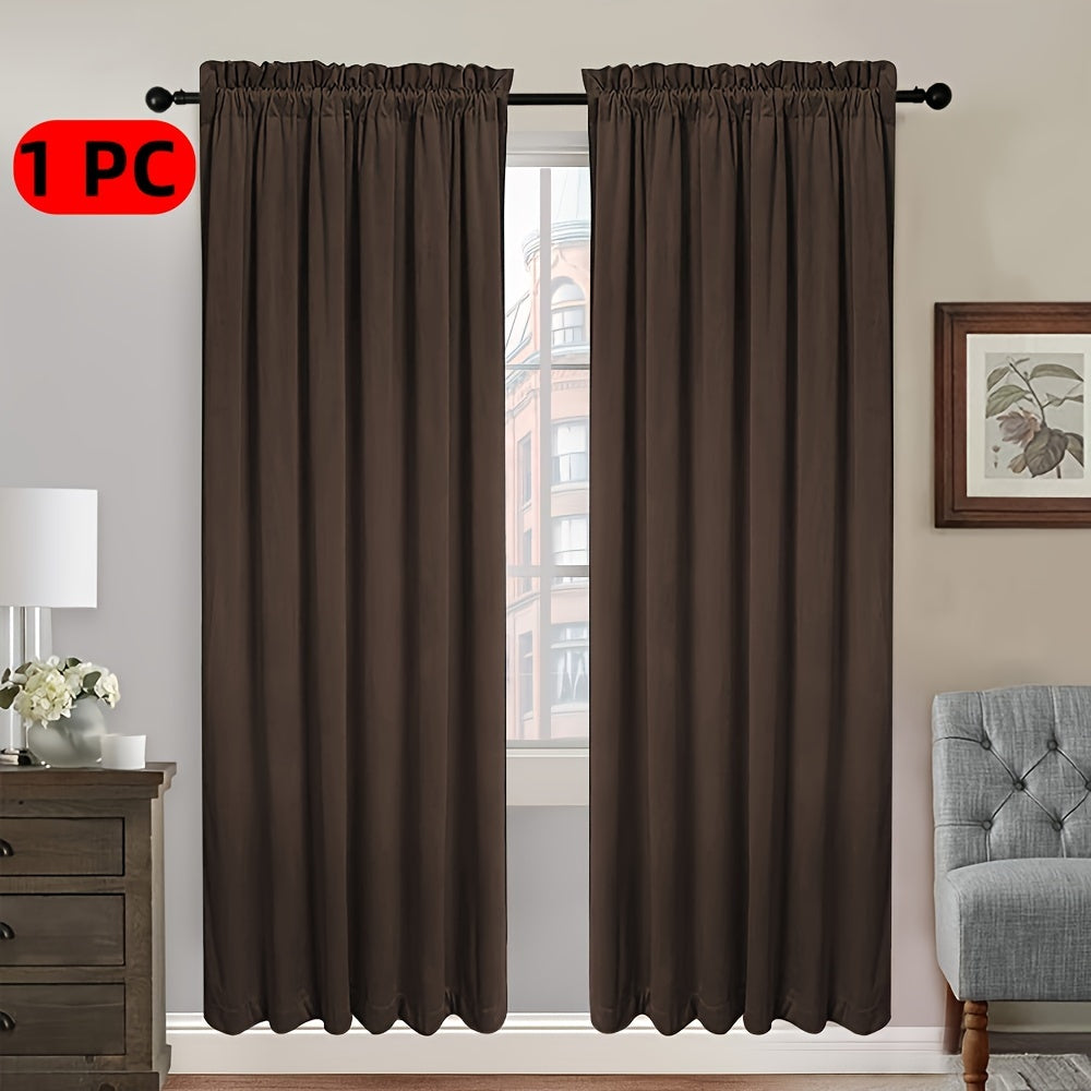 Rideau velours thermique et tamisant en polyester pour chambre et salon