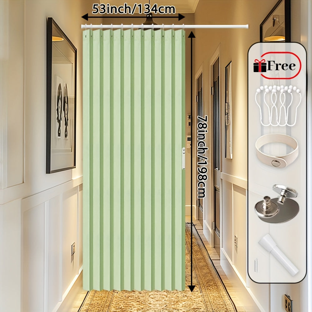 Rideau de porte magnétique occultant en polyester avec tringle incluse
