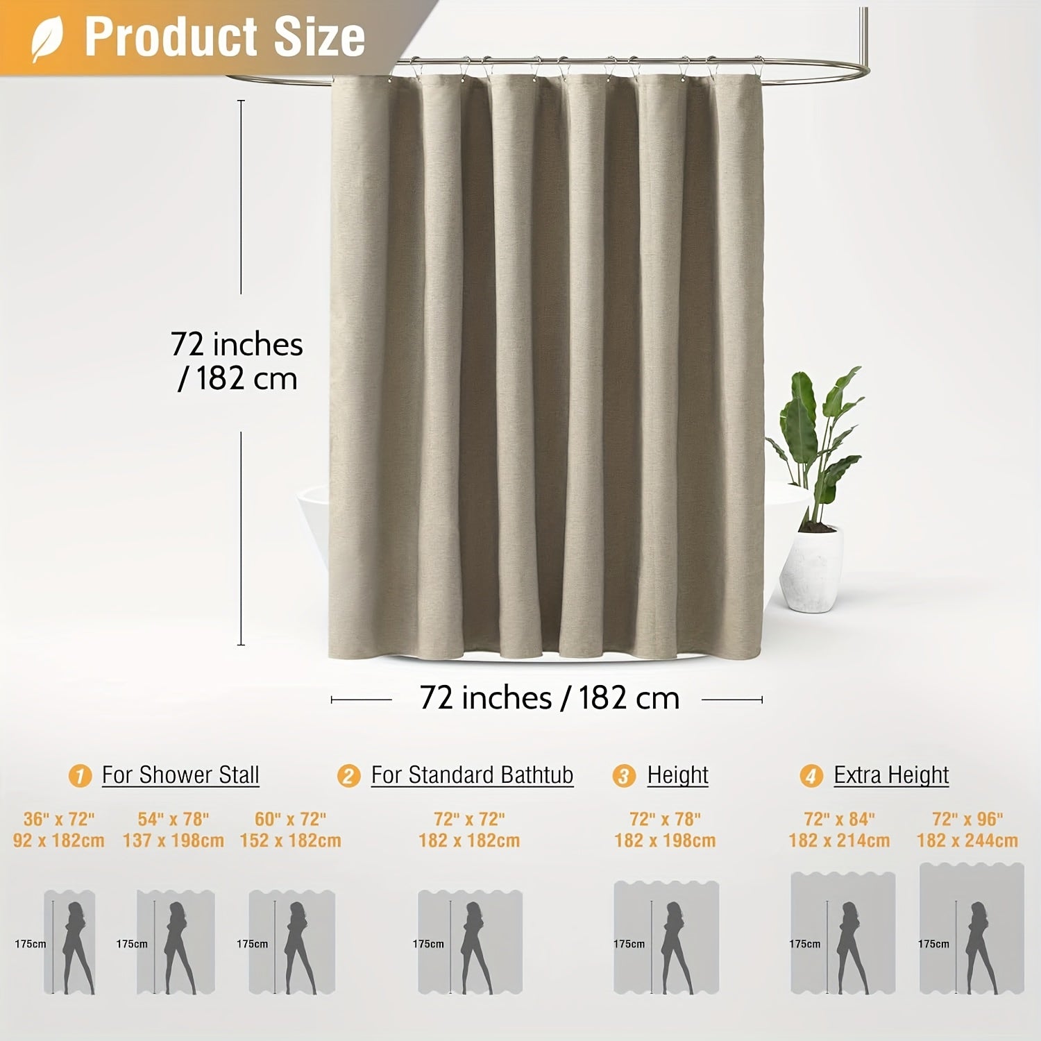 Rideau de douche épais en polyester jacquard avec œillets métalliques