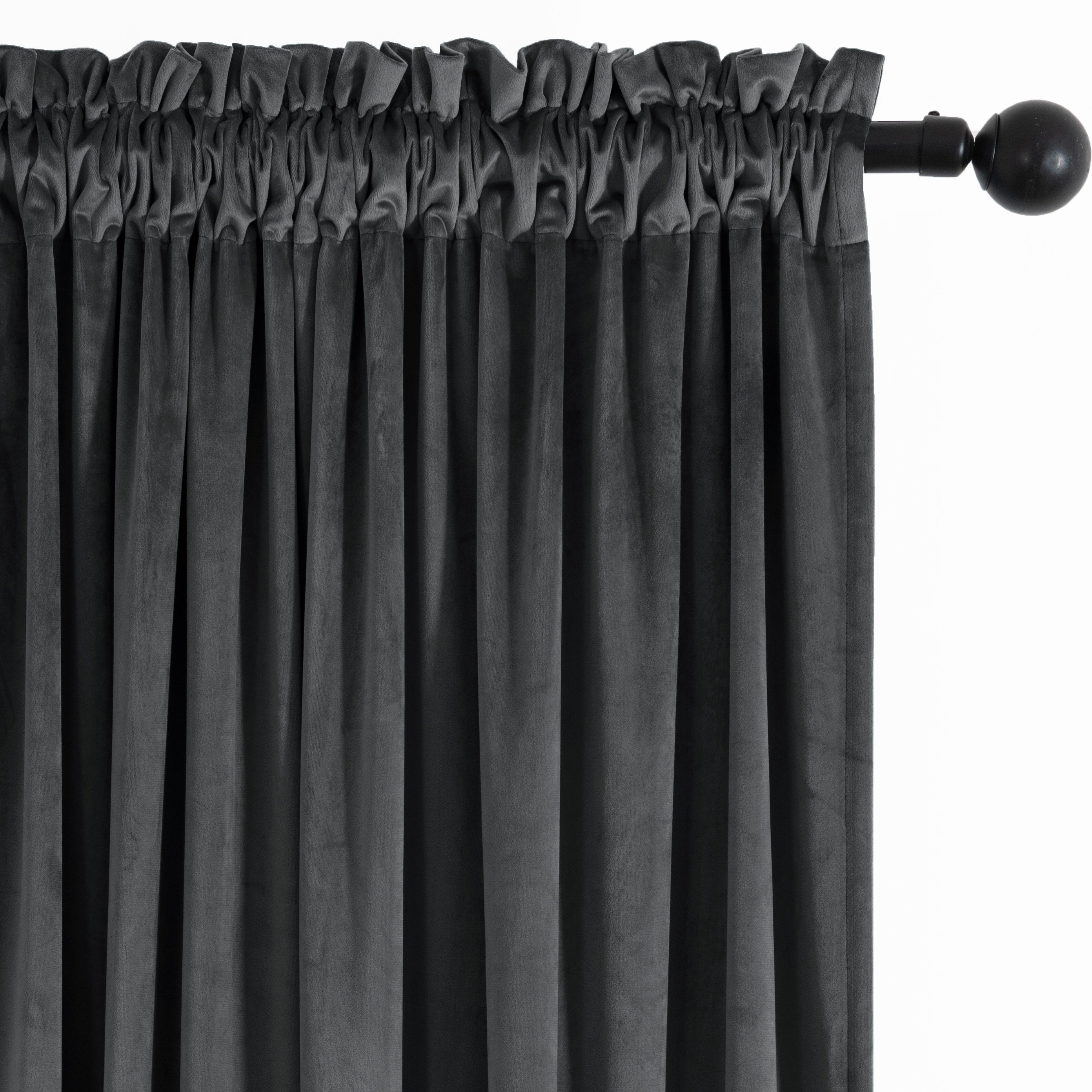 Rideaux tamisants unis en polyester effet flanelle pour chambre et salon (2 panneaux)