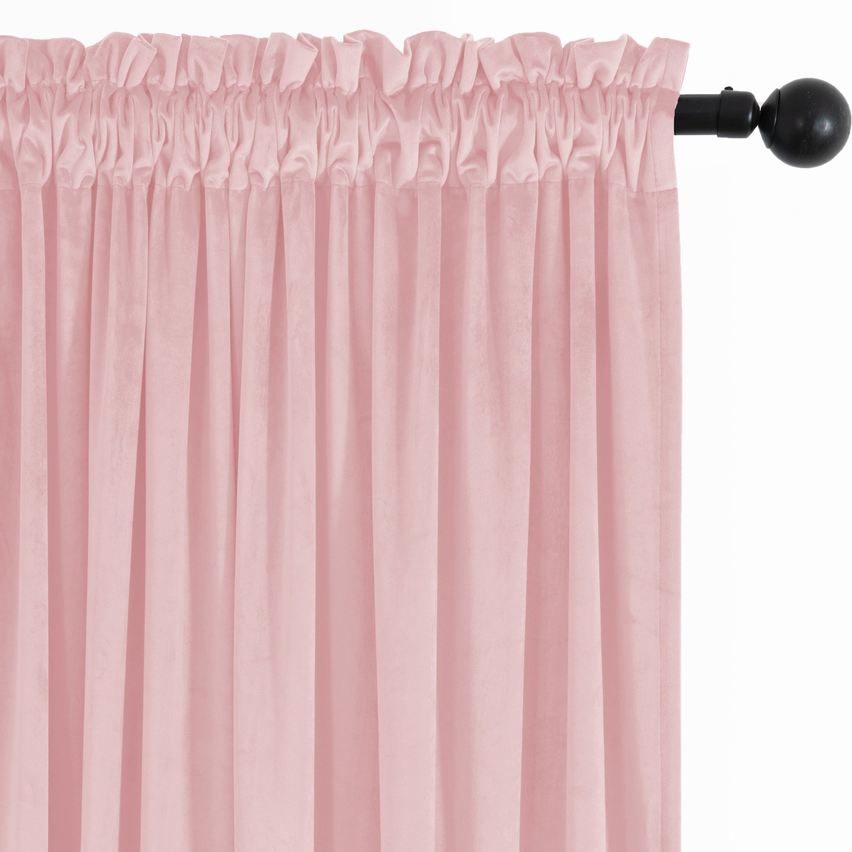 Rideaux tamisants unis en polyester effet flanelle pour chambre et salon (2 panneaux)